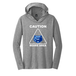 Men's Long Sleeve Hooded T-shirt - CAUTION Bears