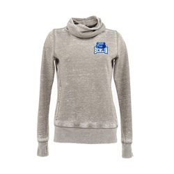 Ladies' Cowl Neck Sweatshirt w/ 3D Emblem