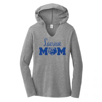 Ladies' Long Sleeve Glitter Mom T-shirt